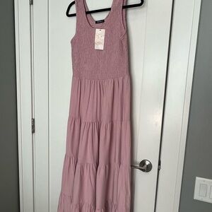 Fashion to Figure Mauve Pink Tiered Maxi Dress